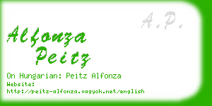 alfonza peitz business card